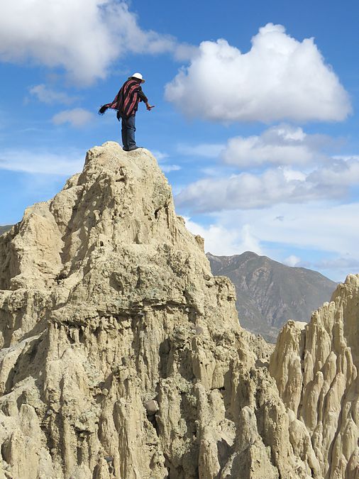 man on spire