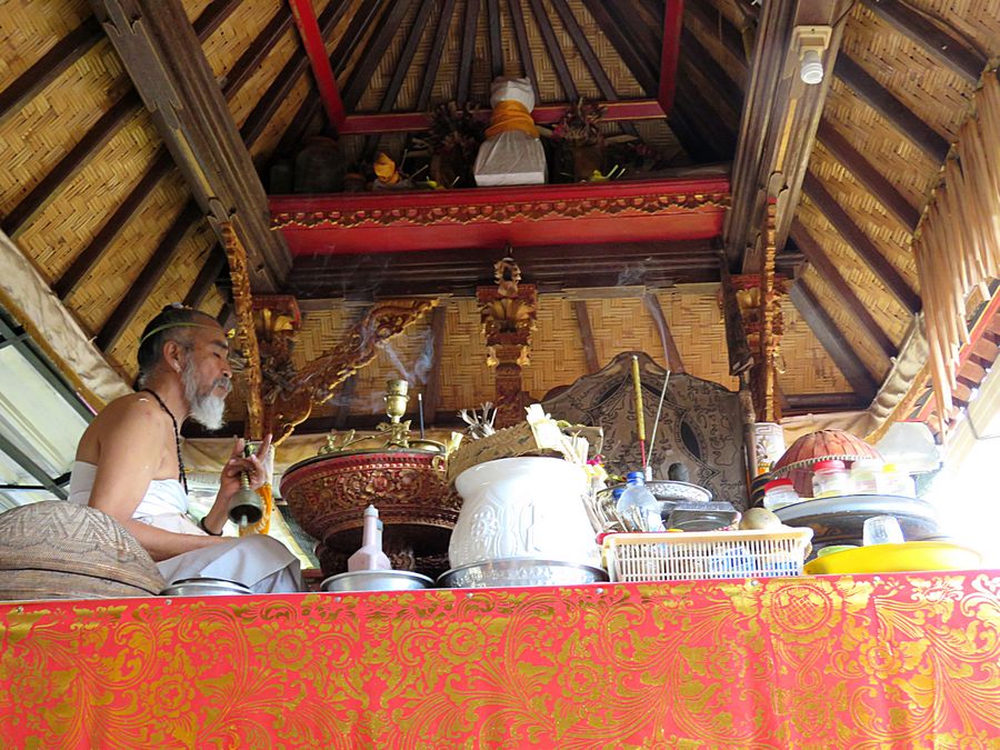 Priest praying for wedding