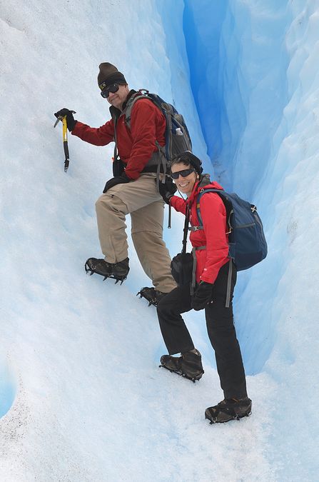 Jeff & Pat with ice axe