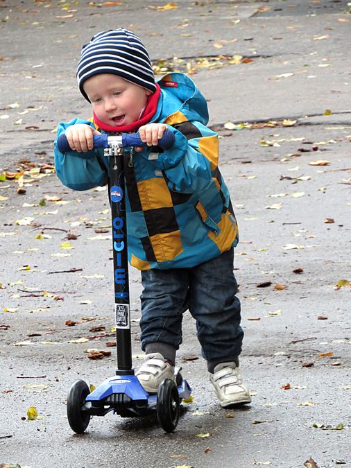 boy on scooter