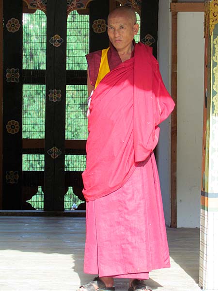 Monk at Punakha Dzong