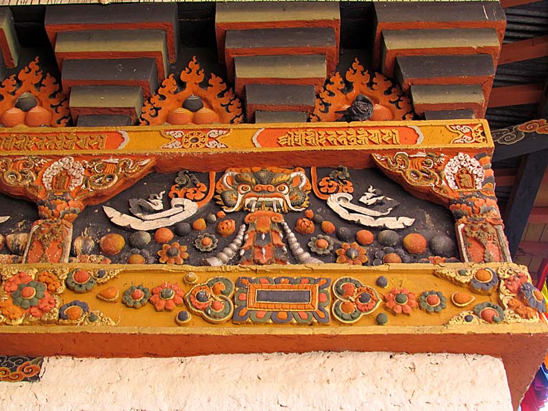 Art work at Punakha Dzong