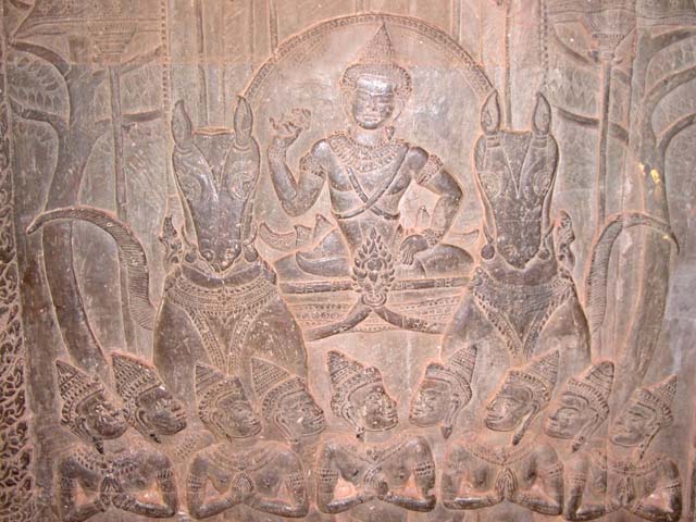 Bas relief at Angkor Wat