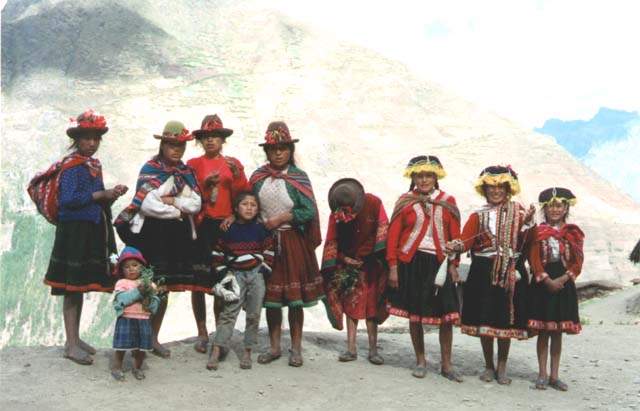 Women and children posing for picture