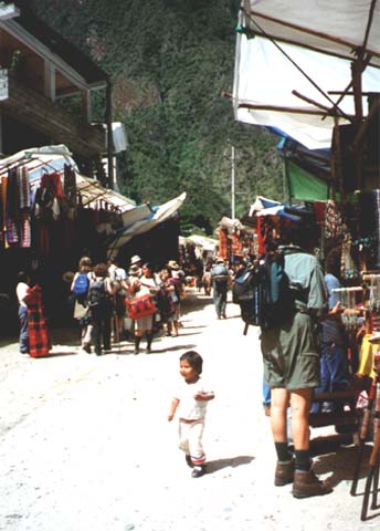 Child in market area