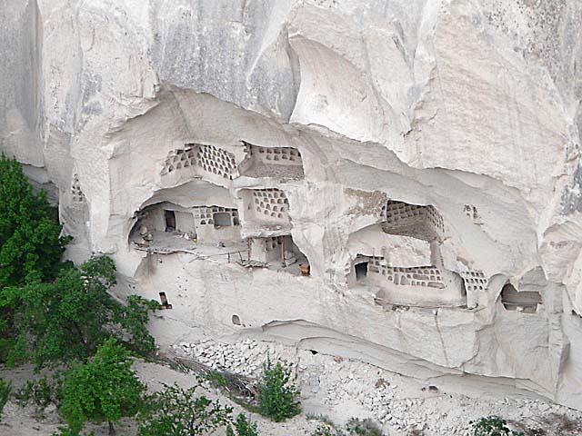 Closeup of caves