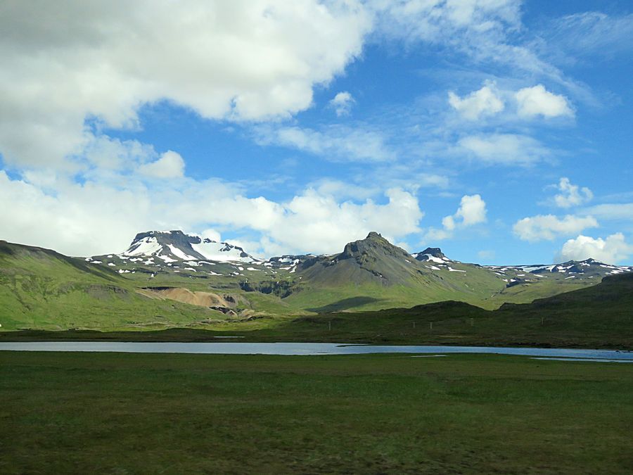 mountains near coastline