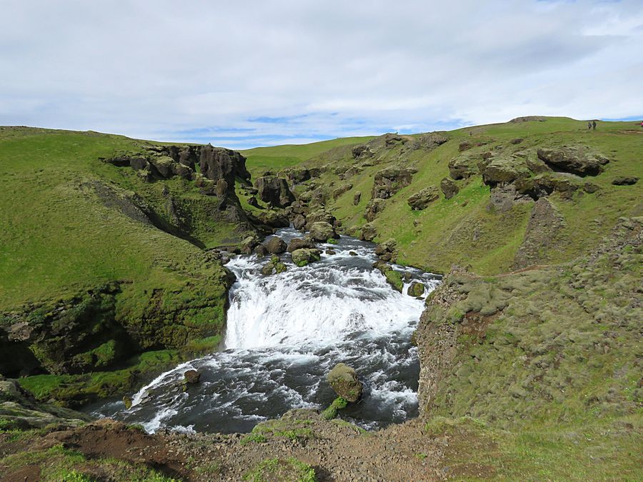 above waterfalls