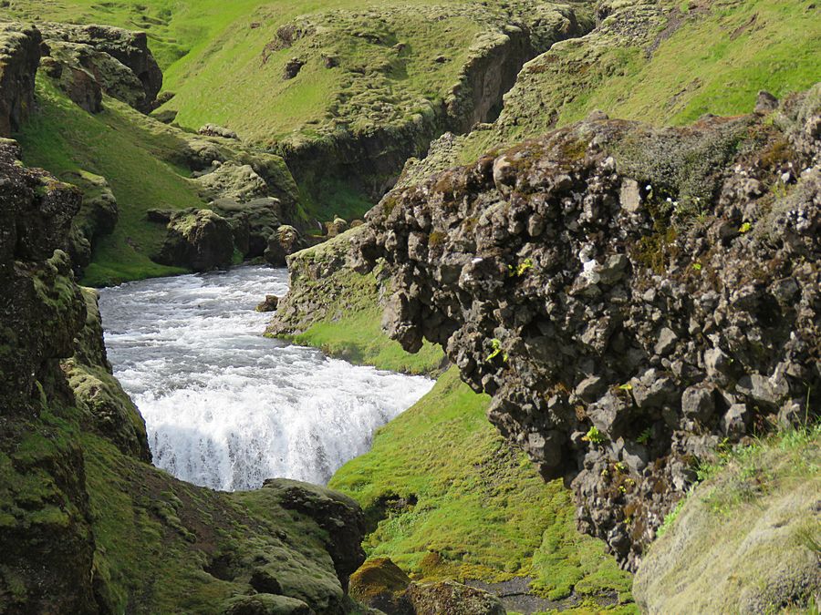 above waterfalls