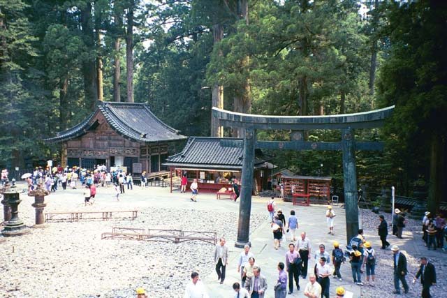 View of horse stable from Main Gate of Toshogu Shrine